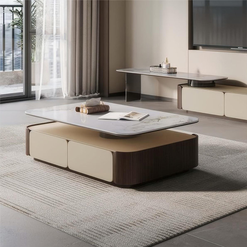 Table basse rectangulaire en bois manufacturé