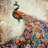 Majestic Peacock - Orange Tablecloth for Indoor Outdoor Decor