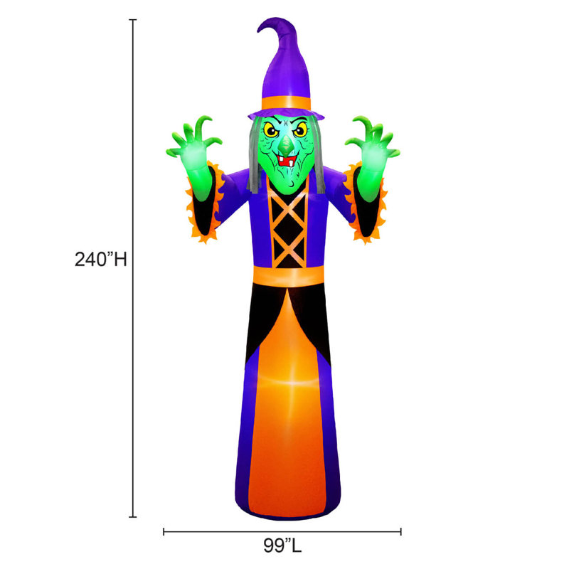 Sorcière géante gonflable The Holiday Aisle® 20 pieds Halloween