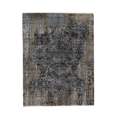 Tapis turquoise de haute qualité noué à la main