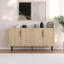 Console moderne, chêne saphir, 59,1 po x 29,5 po x 14,2 po | 100% panneau de particules enduit de mélamine, épaisseur: 0,7 pouce | Conception élégante et fonctionnelle pour le salon et le vestibule, durable et élégante-1169493618