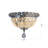 Transitional 4-Light Chrome Flush Mount With Clear Crystals