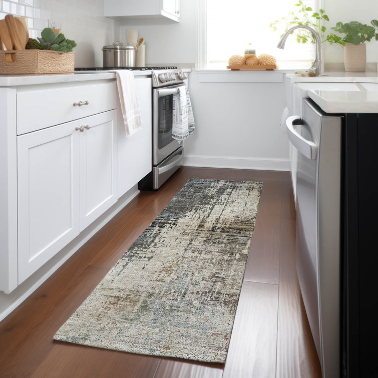 Lummus Washable Abstract Indoor / Outdoor Rug