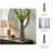 Cylindrical Silhouette Metal Tall Vase for Home Tabletop Decor - Table Flower Vase Accent for Entryway or Living Room Floor Display - Silver-759965398-759965395