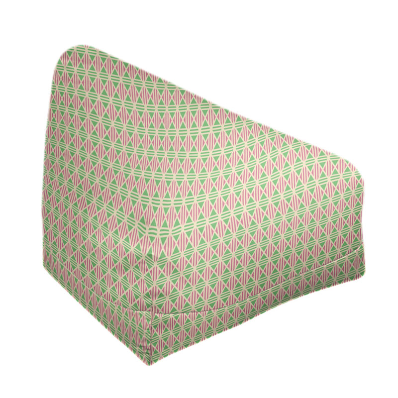 Petite chaise à sacs à billes & Leffel, Pas de bourre, Rose / vert, H 120 po x L 2 po x P 60 po