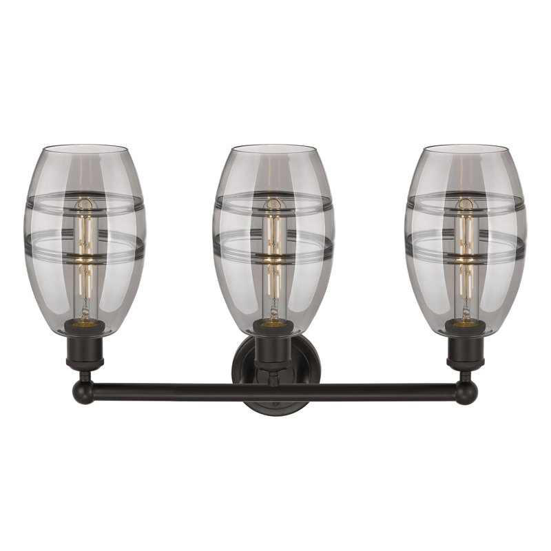Kusham 3 - Light Dimmable Vanity Light, Light Smoke, Oil Rubbed Bronze