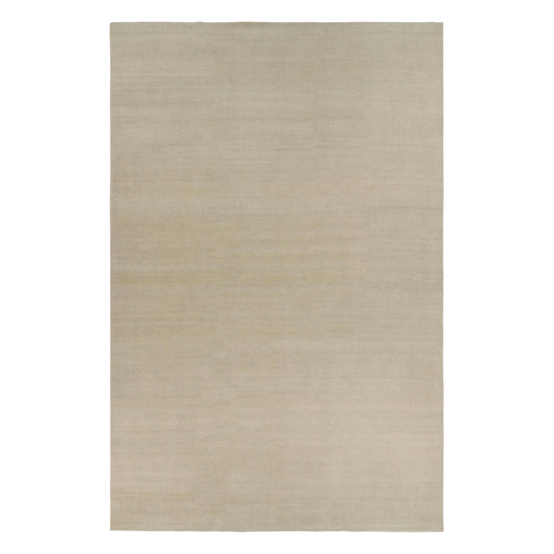 Rug & Kilim's Oversized Contemporary Textural Solid Rug In Beige Tones