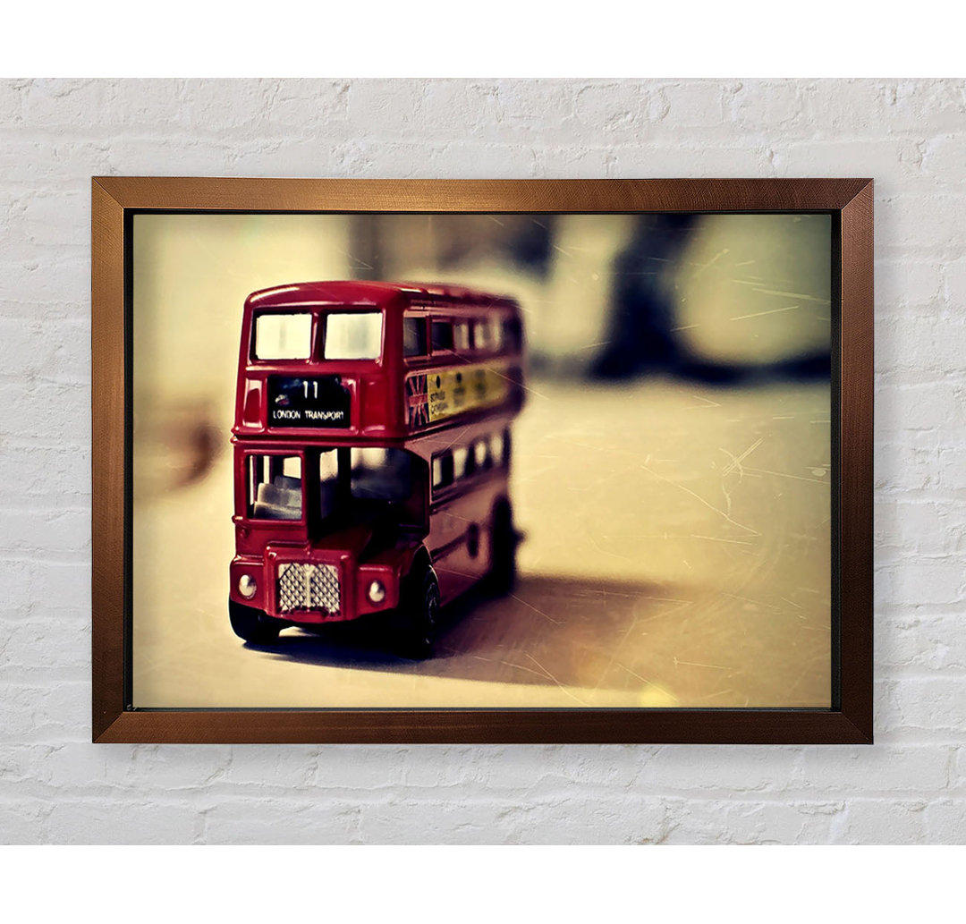 Gerahmter Kunstdruck Old English Bus Toy