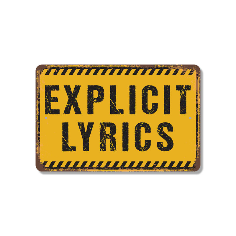 Enseigne explicites 10 po x 14 po
