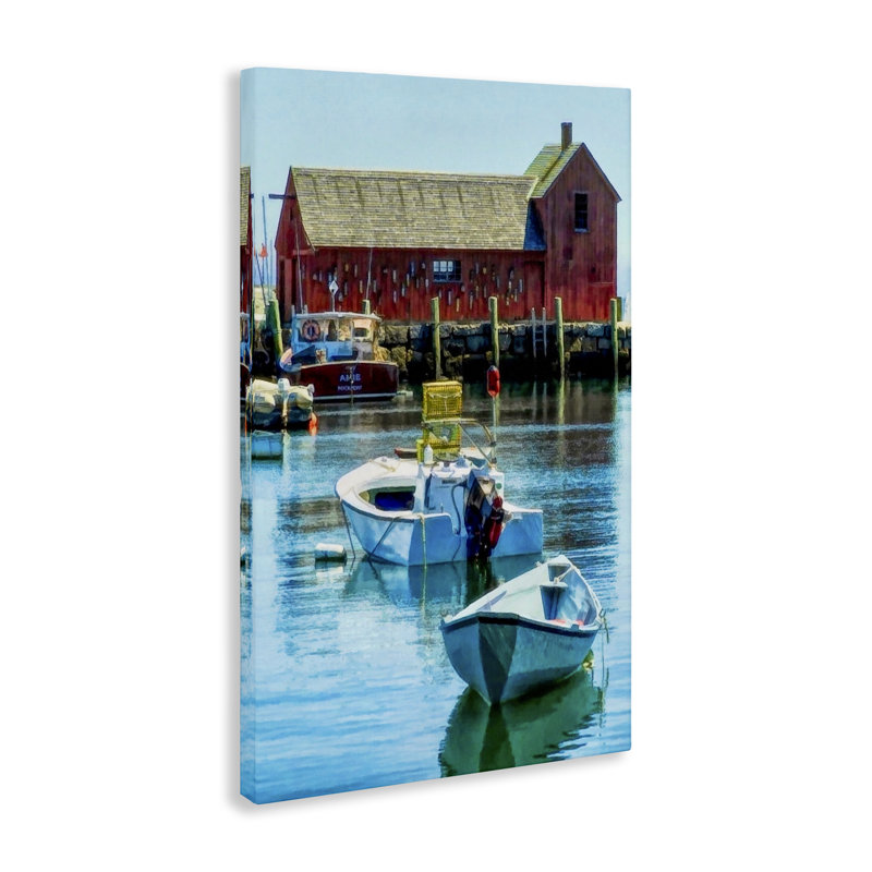  Tranquil Boat Harbour Canvas Wall Art by Graffi*tee Studios, H 36 po x l 24 po