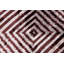 Coussin décoratif en velours fait à la main - 16 po x 24 po, teint naturellement végétal, avec duvet de plumes de qualité supérieure - motif géométrique carré brun et beige, décoration de luxe
