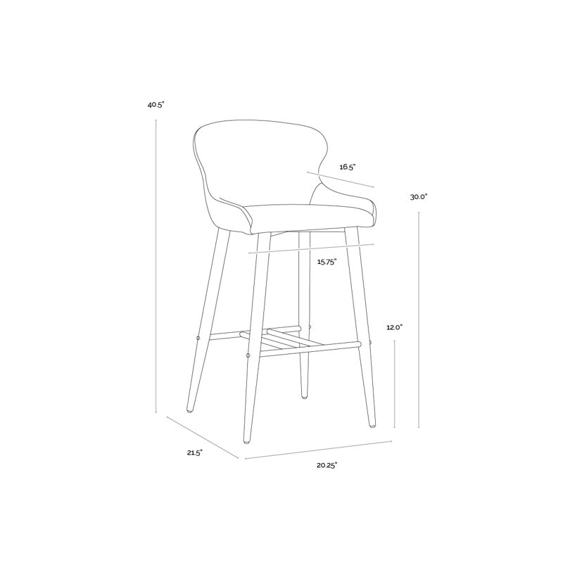 Evora Barstool - Bravo Black