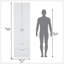 Armoire penderie H 76 po, 2 tiroirs, 1 tablette, blanc Armoire-329430443
