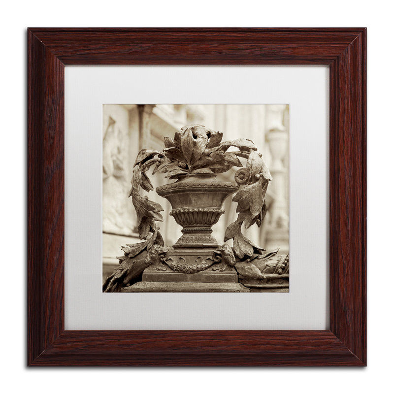 Alan Blaustein «Giardini Italiano II», reproduction de photo encadrée, H 11 po x l 14 po x P 0,5 po, Brun, Blanc