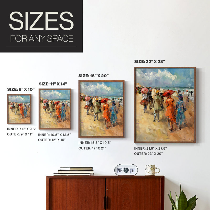 Reproduction encadrée WOMEN Series DCXV - bois massif, Noyer, H 30 po x l 24 po