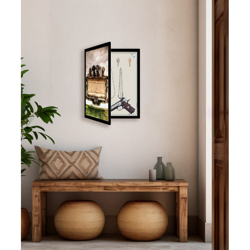 Black Secret Storage Wall Art - 17" x 21" - Black Frame