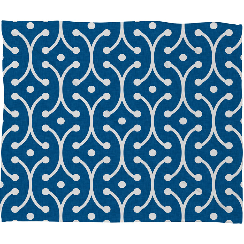 Couverture piquets denim Flemings, L 80 po x l 60 po