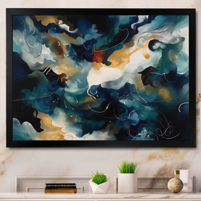 Mouvement artistique Malchow bleu et blanc sur toile