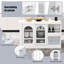 Table de bar rotative extensible à 360 degrés Arcove Horizon avec rangement et porte vitrée-129873967