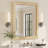 Amara Tempered Glass and Aluminum Alloy Framed French Cleat Mounted Wall Mirror with 5-Year Warranty-434510280-440482599
