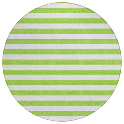 Washable Striped Indoor / Outdoor Rug