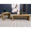 Table basse rectangulaire en bois d'ingénierie, manguier
