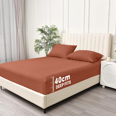 Super Soft Extra Deep Pocket Microfiber Brushed Fitted Sheet