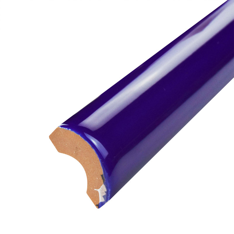 Sevillano 7.9" x 1" Ceramic Pencil Liner Tile Trim in Blue
