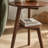 Mid-Century Solid Rubber Wood End Table With 2-Tier Storage Shelf