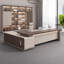 Bureau de direction brun 62,99 "luxueux et élégant-1849056235