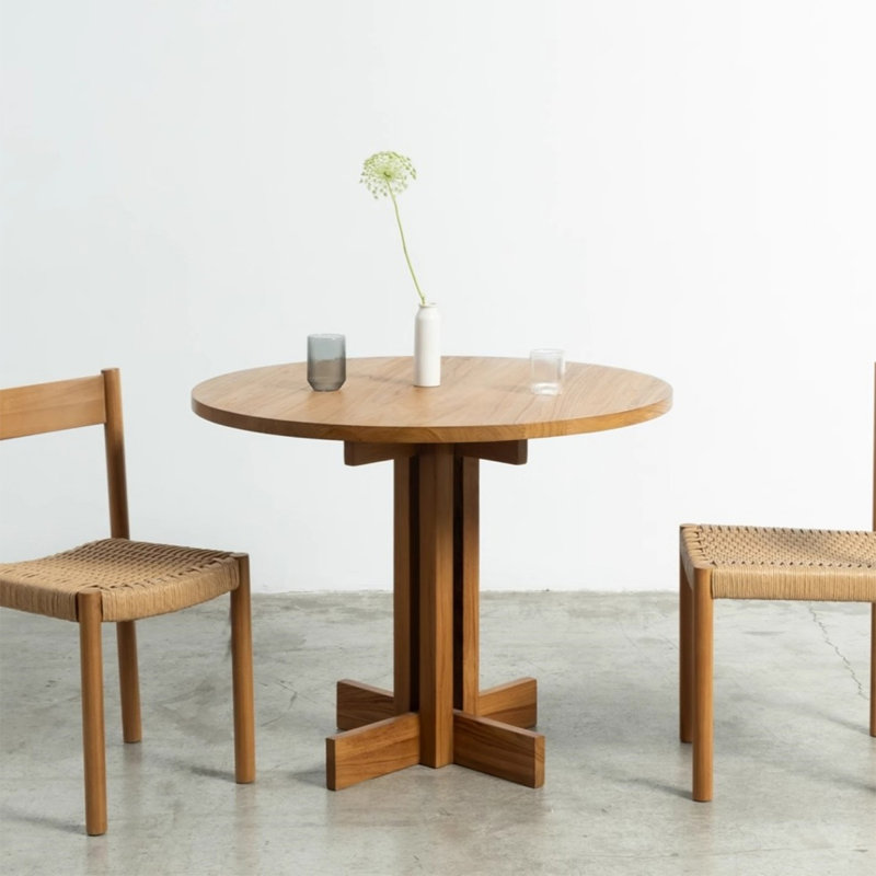 Table de salle à manger Burlywood, H 29,53 po x L 39,37 po x l 39,37 po