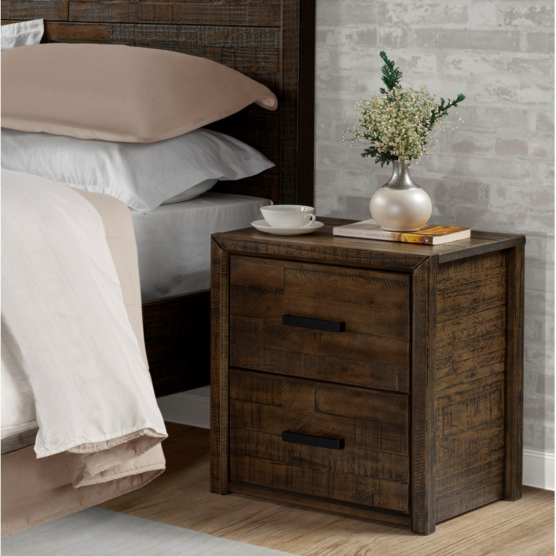 Upson 20'' W Solid Wood Nightstand, Provincial Brown