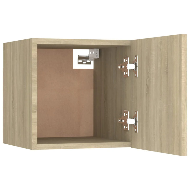 Koppe Unfinished Floating TV Stand for TVs up to 32", Sonoma Oak, 100cm W x 30cm D x 30cm H