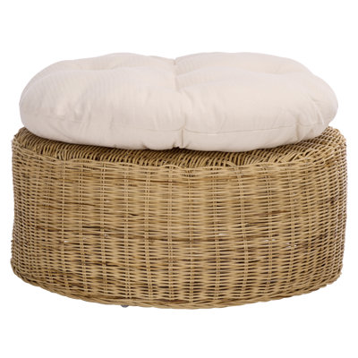 Bori Round Ottoman with Cushion