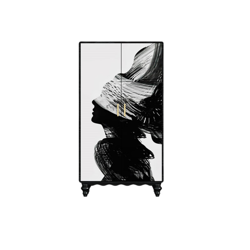 Garde-robe moderne pour chambre double, Noir / blanc