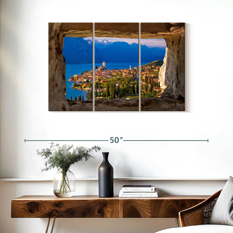 Sebbie vue de Malcesine, H 24 po x l 38 po