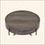 Table basse à tambour avec 1 tiroir