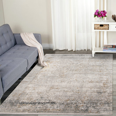 Tapis abstrait gris Brazelton