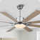 72" Large Modern Ceiling Fan w Wood Blades and LED Lights, Quiet DC Motor 6 Fan Speed w Remote