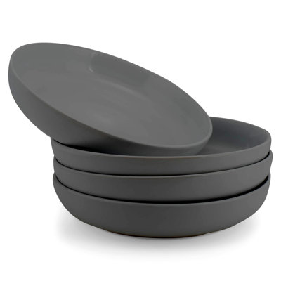 Ensemble de 4 bols à dîner, gris anthracite