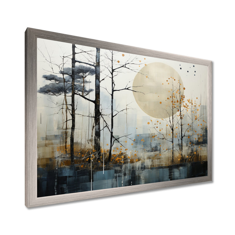 Japon, art minimaliste zen serein, art mural japonais, H 30 po x l 40 po x P 1,5 po, Cadre simple argenté