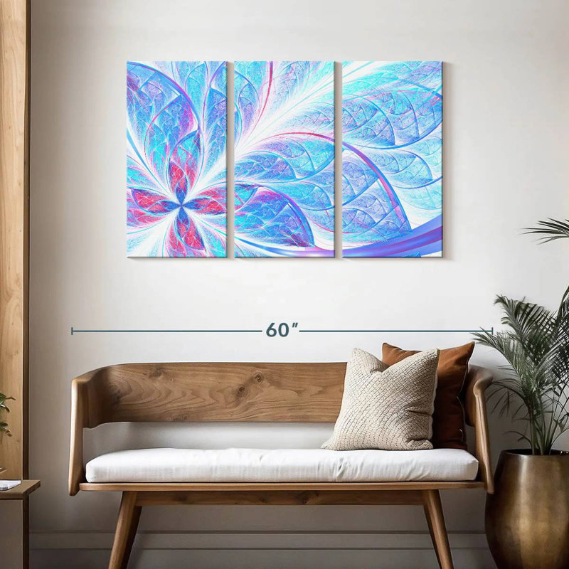 Abstrait floral fractal Avery, H 28 po x l 45 po