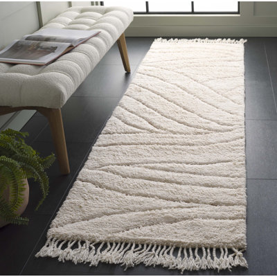 Tapis ivoire touffeté en laine / coton recyclé Vermont
