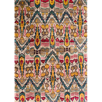 Rumi Hand-Knotted Silk Spice Area Rug