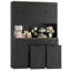 Armoire à poubelle de cuisine escamotable double H 71 po x l 47 po avec poubelle-1579534119
