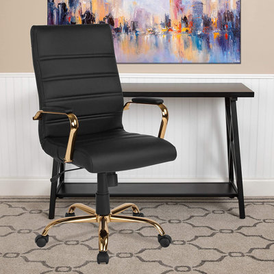  Ergonomic Upholstered High-Back Swivel Office Chair