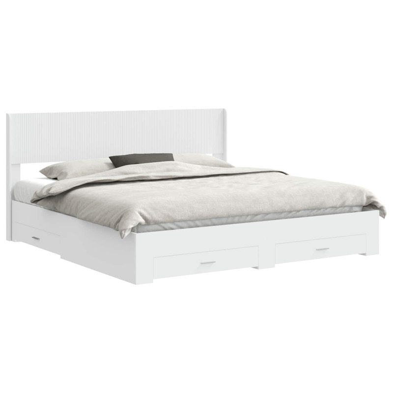 Bed, White, Super King (6')