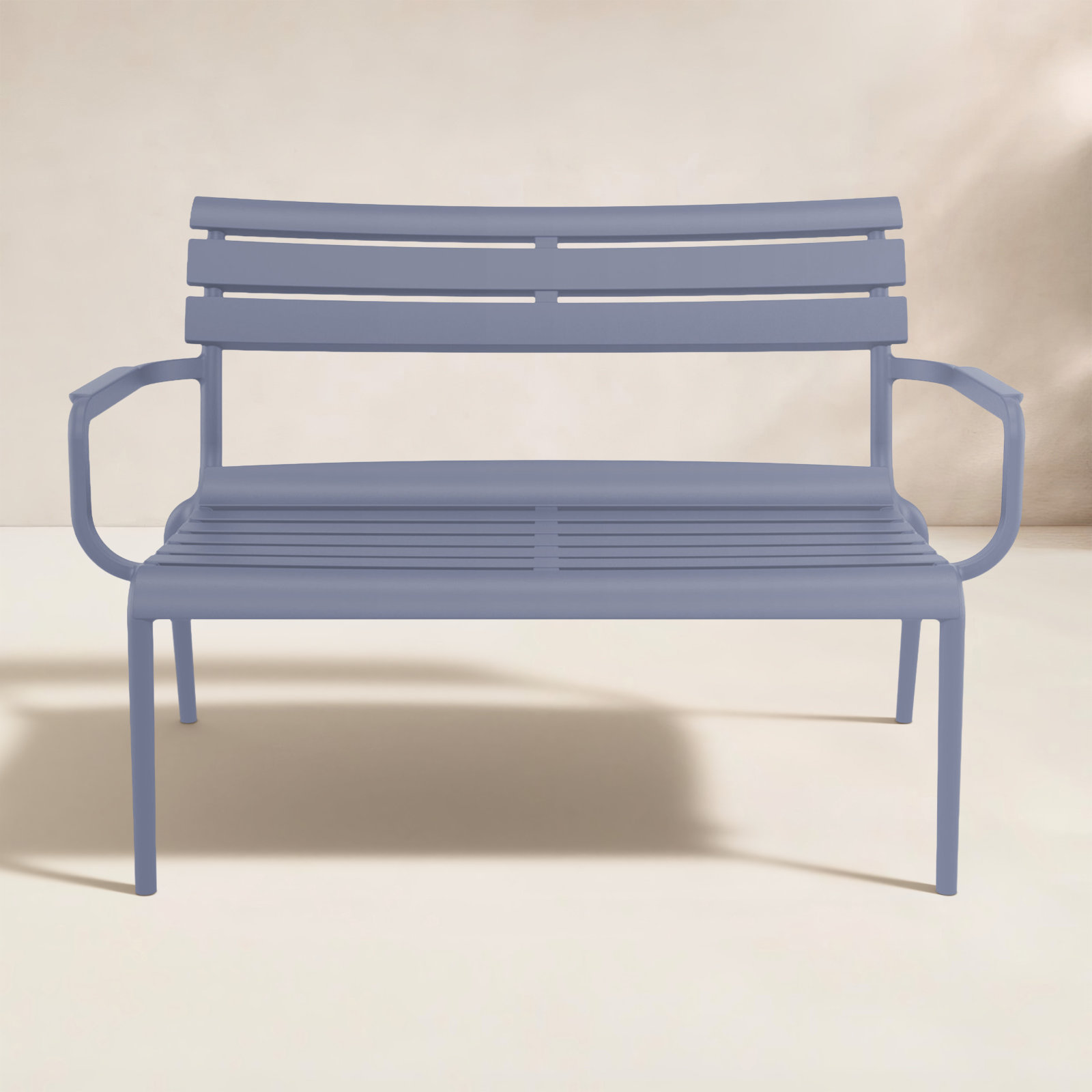 Ruta 46" Garden Bench, Dark Gray