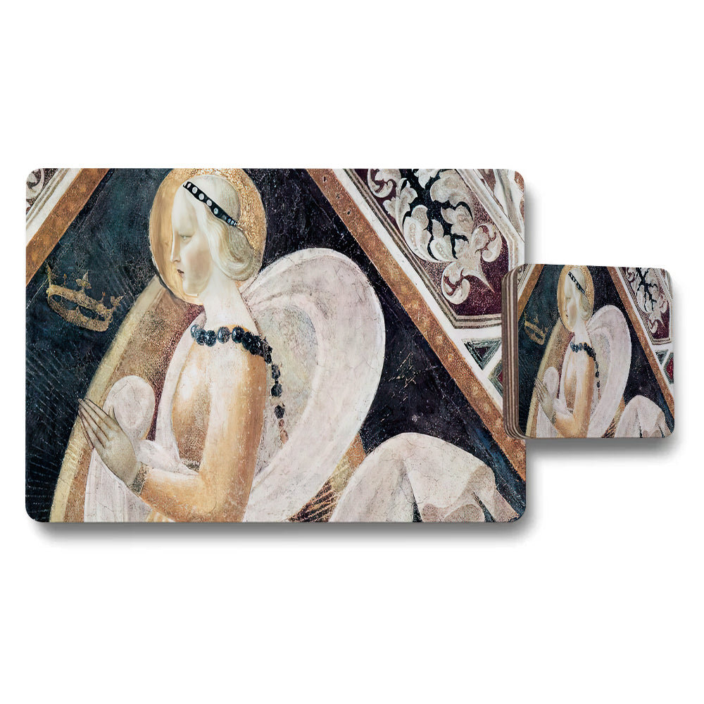Angel Artwork Placemat And Coaster Set For Dining Table Decor