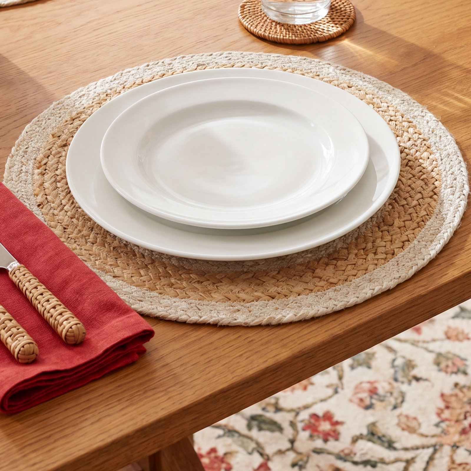 Claresta Jute Placemat, Ivory